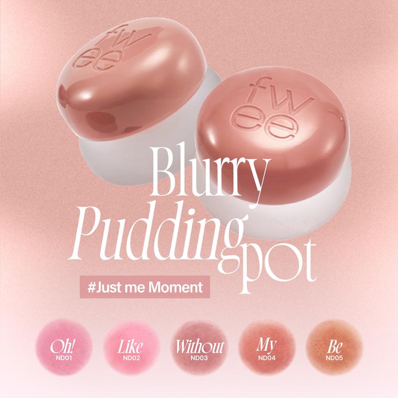 [Fwee] Lip&Cheek Blurry Pudding Pot 5g All In One Makeup Blush Light-weight Multi-Use Matte Finish Blend Powder Smooth Hydrating Cosmetic