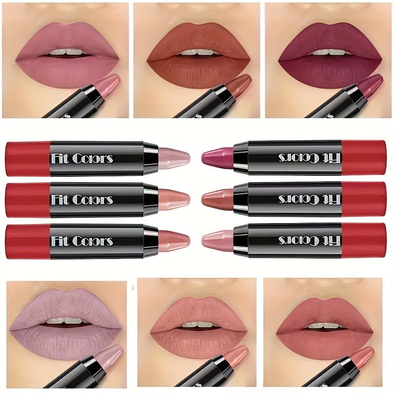 6PCS Crayon Matte Longwear Lipstick Pack Set, Moisture Smooth Color Stick Ultimate Lip Crayon For Makeup Collection - Waterproof Velvet Lipgloss Lip Stain for Halloween