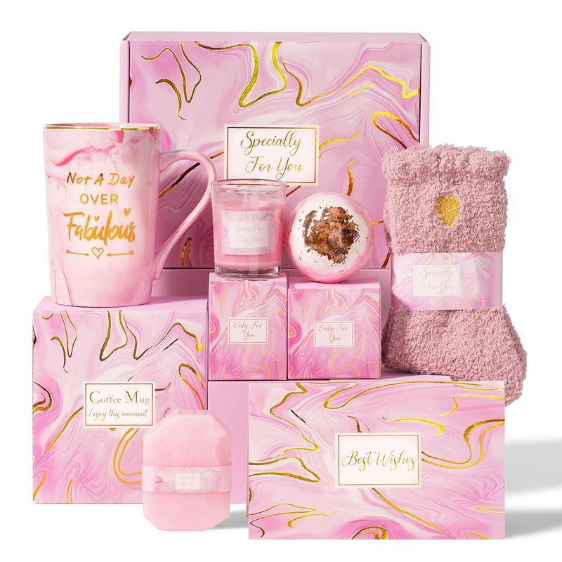 Birthday Gifts ideas for Women Friendship,Get Well Soon Gifts, Rose Relaxing Spa Body Care Gifts Basket for Mom Her Best Friends Sister Wife Christmas Gift Comfort Skin Repair Comfort Skin Repair Comfort Skin Repair Skin Care Cosmetics