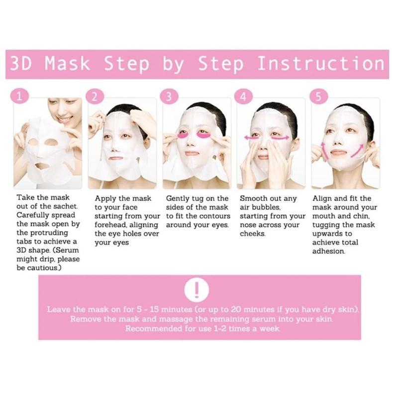 Kracie - Hadabisei 3D Facial Mask (4 pack) | CONTOUR-FITTING SHEET MASK MOISTURIZES & PLUMPS