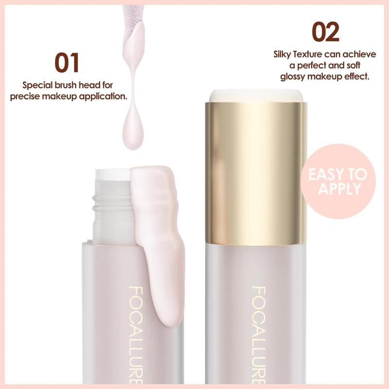 FOCALLURE Shimmer Liquid Highlighter, Smooth Cream Formula and Non-greasy Finish,Delivers a Natural Glow, Long Lasting Waterproof Illuminator Highlighter Face Enhancing Makeup