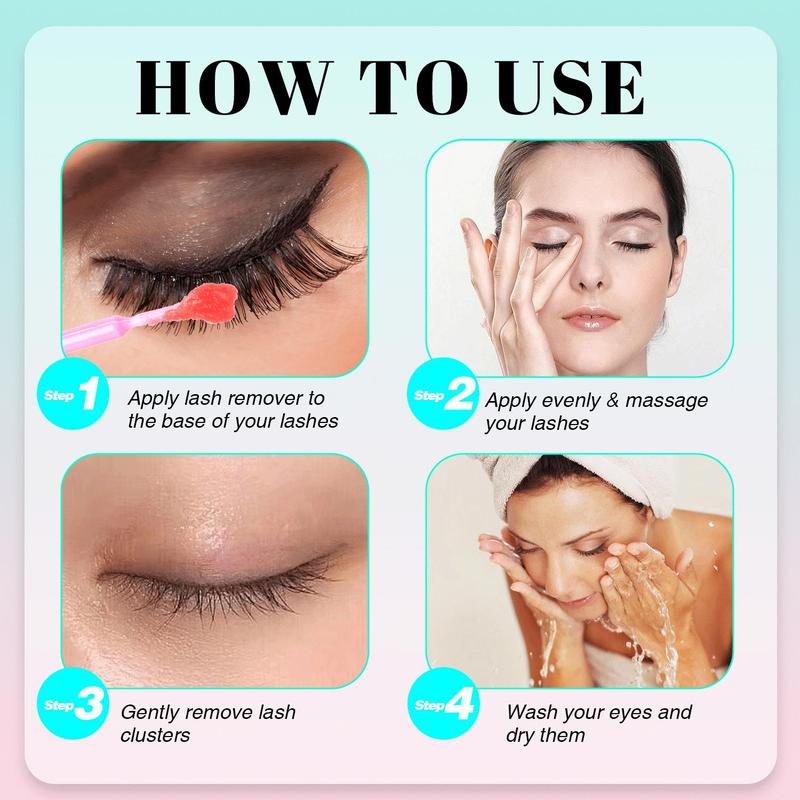 VAVALASH Cream Lash Remover, Gentle False Eyelashes Lash Adhesive Remover 15g Cleanser, Diva Fuffly Magic Individual Cluster Lash Kit, Wide Lash Band, Beginner Friendly, Waterproof Lash bond For Girls Beauty Makeup At Home Eyelashes Cosmetic