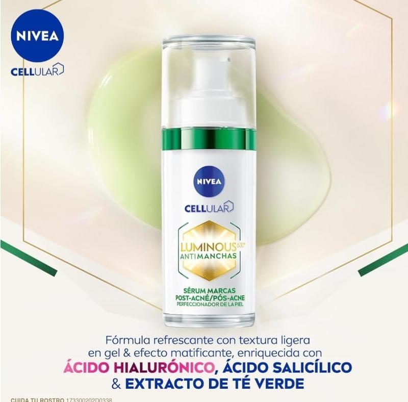 NIVEA Cellular Luminous 630 Anti-Pigmentflecken Serum with Salicylic Acid, Gel Form for Oily Combination Skin, Pack of 1 Skincare Skin Repair Comfort