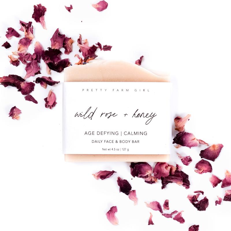 Wild Rose + Honey Handmade Tallow and Goat Milk Soap Bar