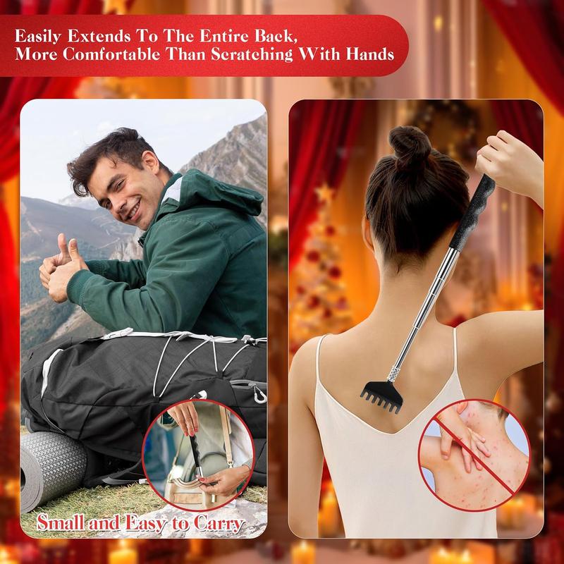 Back Scratcher Extendable Christmas Gifts Stocking Stuffer for Men Women Dad Adults Teens Funny Telescoping Manual Back Massage Cool Gadget Tool for Back in Christmas Gifts Box