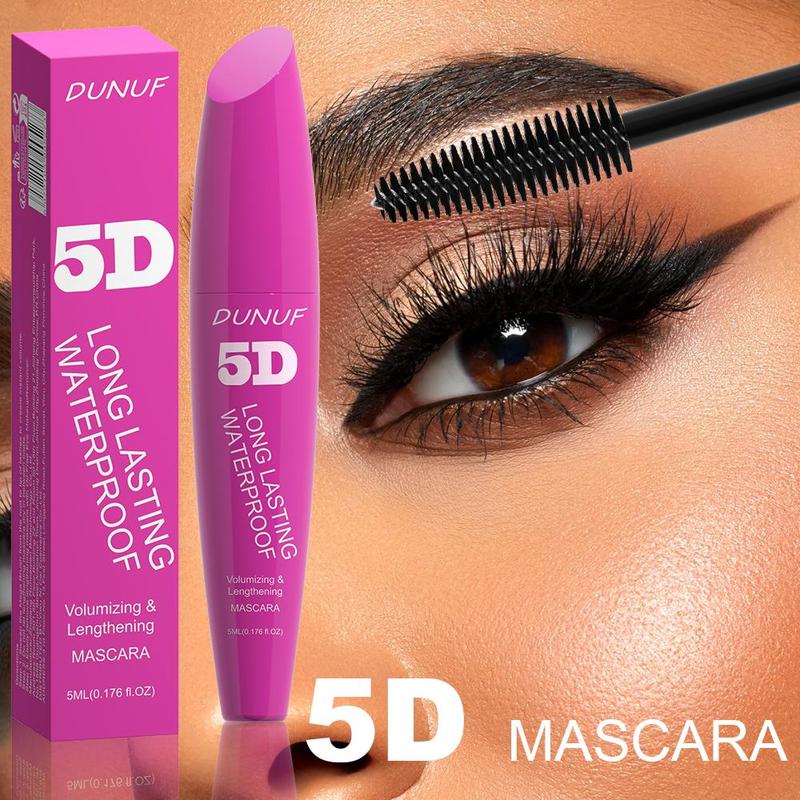 Waterproof Long Lasting Mascara, 1 Count Natural Curl Eyelashes Mascara, Eyelashes Lengthening Volumizing Defining, Professional Eye Makeup Products