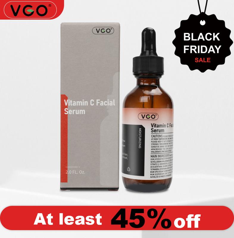 (VGO) Vitamin C Facial Serum + Snail Mucin 92% Moisturizer + Double Barrel Cleanser