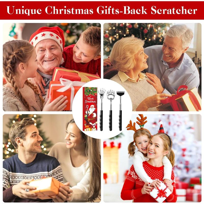 Back Scratcher Extendable Christmas Gifts Stocking Stuffer for Men Women Dad Adults Teens Funny Telescoping Manual Back Massage Cool Gadget Tool for Back in Christmas Gifts Box