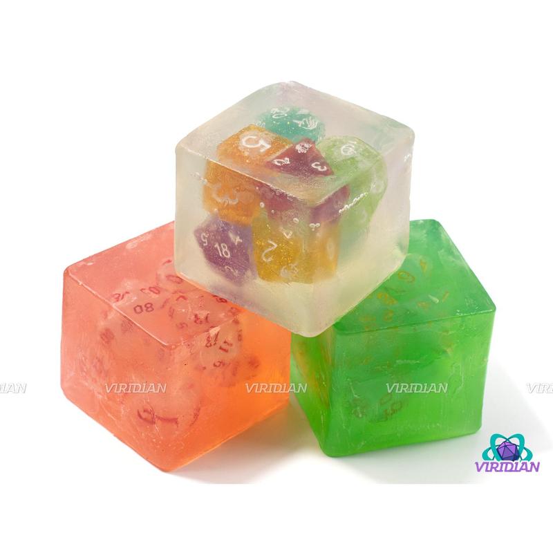 Tux's 98% Curse-Free Gelatinous Soap | Handmade with Mystery Dice Set Inside | Made in Syracuse, NY