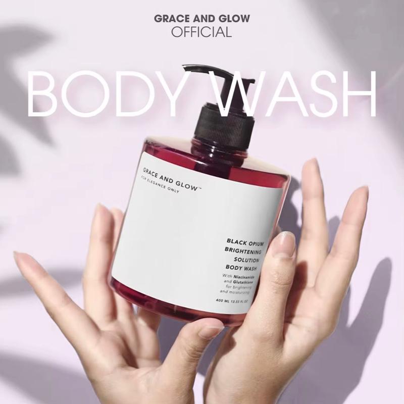 GRACE AND GLOW FOR ELEGANCE ONLY BODY WASH (Black Opium Brightening Solution Body Wash with Niacinamide for Brightening and Moisturizing)