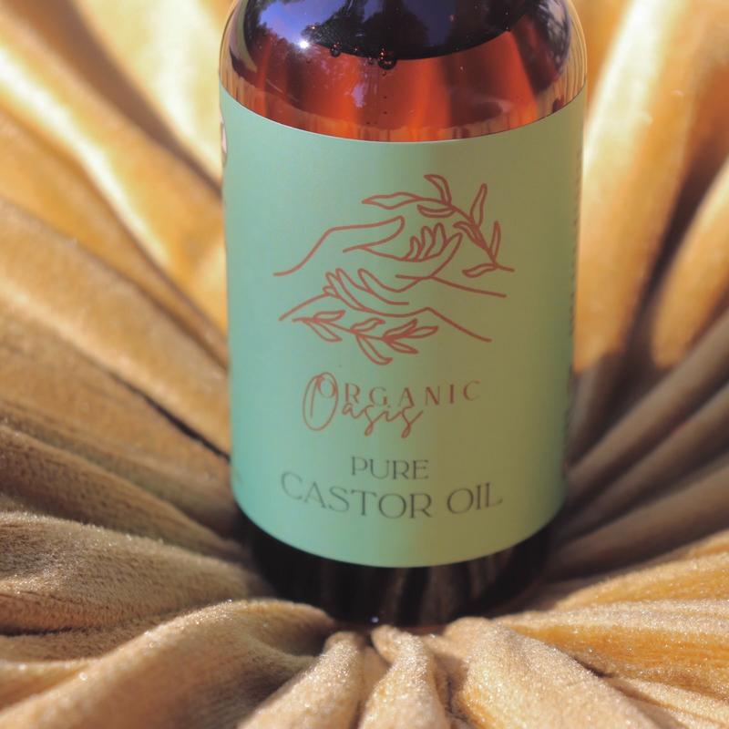 Organic Castor Oil - Cold Pressed Hexane Free Pure Body Care Comfort, Organic Oasis Brand Cosmetic Moisturizing Nourishing