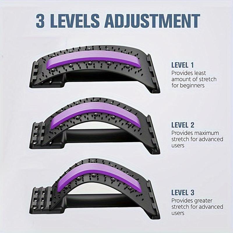 Adjustable Lumbar Stretcher, Back Stretcher, Lumbar Stretching and Massage Tool for Back, Sports & Outdoor Accessories