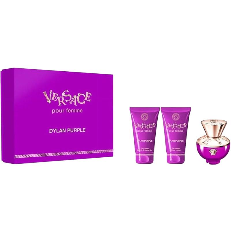 Versace Dylan Purple By Versace For Women In 3 Piece Gift Set - 1.7 Oz Eau De Parfum Spray, 1.7 Oz Perfumed Bath & Shower Gel, 1.7 Oz Perfumed Body Lotion