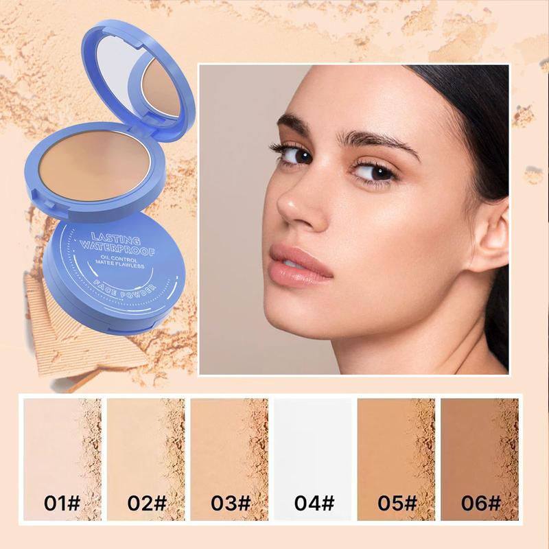 Cosmetic Lightweight Waterproof Powder Foundation - Natural Beige