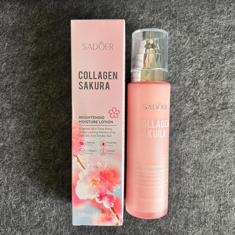 Sakura Collagen Toner, 3 Counts set Moisturizing Facial Toner, Hydrating Facial Toner, Face Moisturizer, Skin Care Product for Women & Men