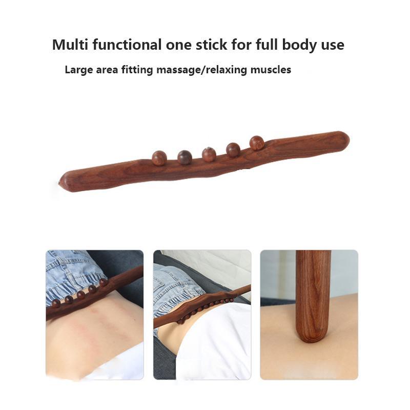 Wooden Massage Stick, Handheld Massage Tool, Manual Massage Tool for Muscle Relaxation, Muscle Relaxation Tool for Home & Travel