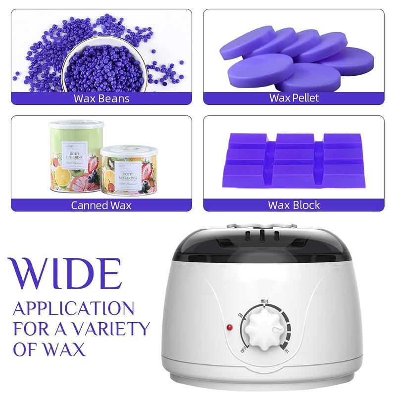 Professional Wax Heater Warmer Hair Removal Depilatory Waxing Kit + 400G Beans