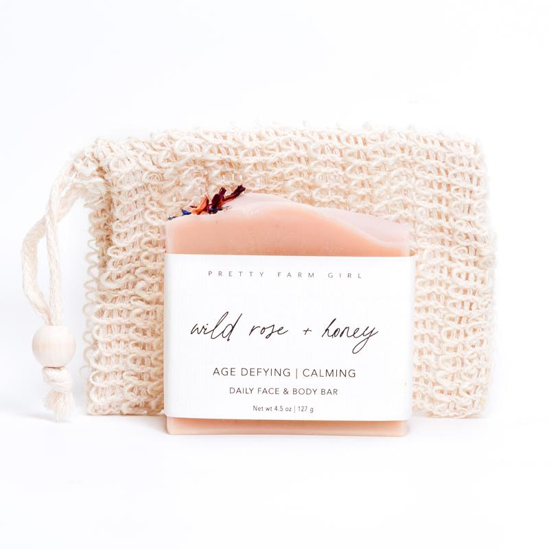 Wild Rose + Honey Handmade Tallow and Goat Milk Soap Bar