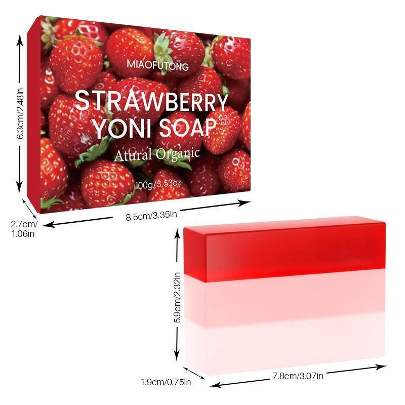 Strawberry Oil & Cleansing Soap Set, 2 Counts set Moisturizing Body Care Set, Hydrating Body Care Product for Women