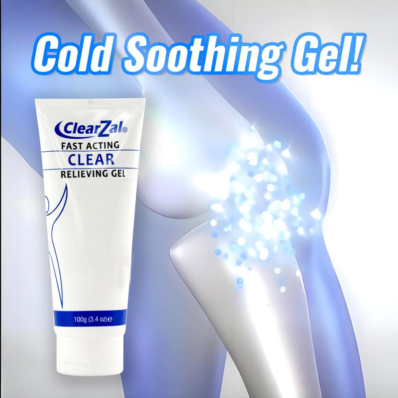 Clearzal Instant Soothing Cooling Gel 100g, Muscle Revival Body Gel, Cooling with Menthol and Frankincense, Helps Relieve Muscle Tension , Relax your waist, legs, knees, shoulders and neck to relieve fatigue, Sports Soothing Cooling Gel [Star]