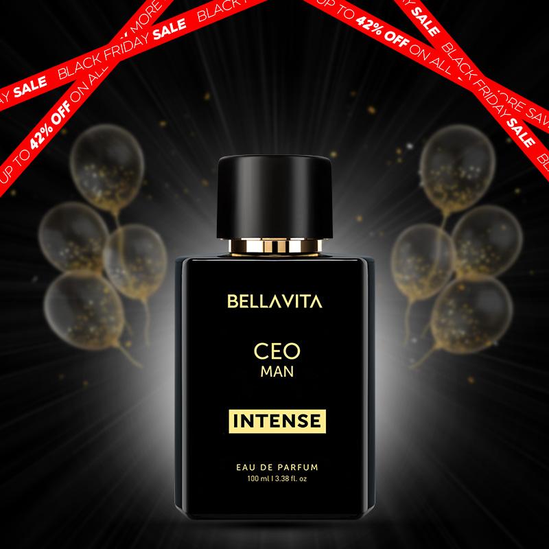 BellaVita Luxury's CEO Man Intense |  EDP | Lavender, Carnation & Patchouli | Long Lasting | 18% Perfume Oil Concentration | 3.38 Fl.oz