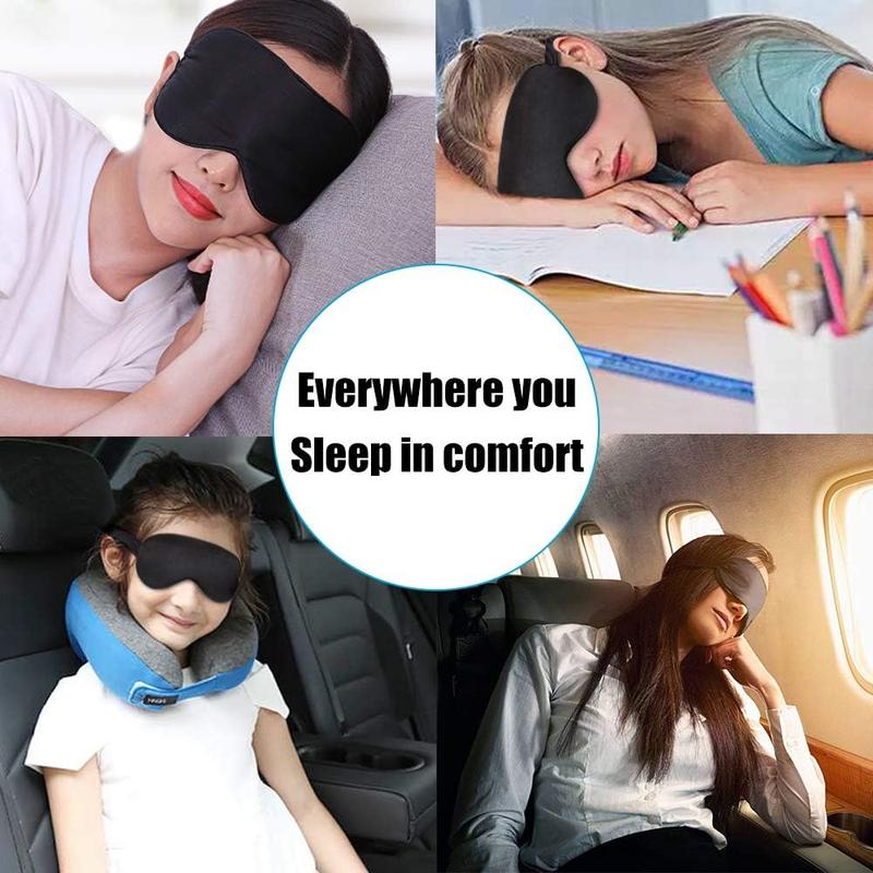 Comfort Sleep Mask, Deep Rest Light Blocking Eye Mask for Side Sleepers, Travel, Yoga, Lightweight, Soft and Contoured for Ultimate Rest (Black) Gift