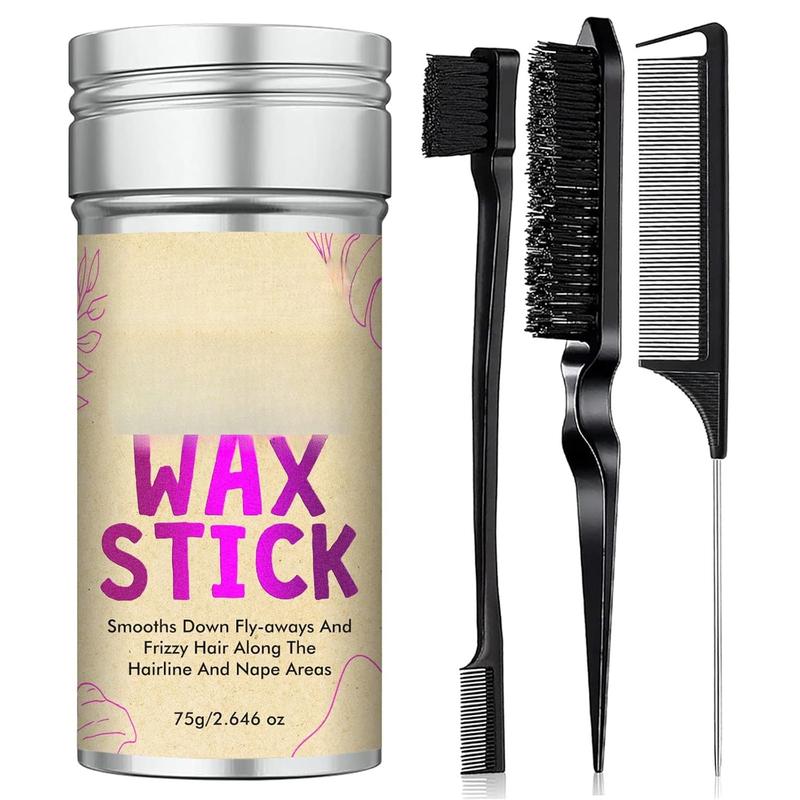 Hair Wax Stick - Flyaway Control and Styling Pomade for , Women, and Men - Hair Bun Maker and Accessorie (2.7 Oz Pack of 4)