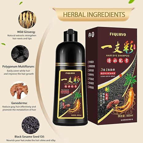 3-in-1 Golden Brown Hair Dye Shampoo for Men & Women – Achieve Natural Brown Hair with 100% Gray Coverage in Just 10-15 Minutes – 16.9 Fl Oz hair dye shampoo