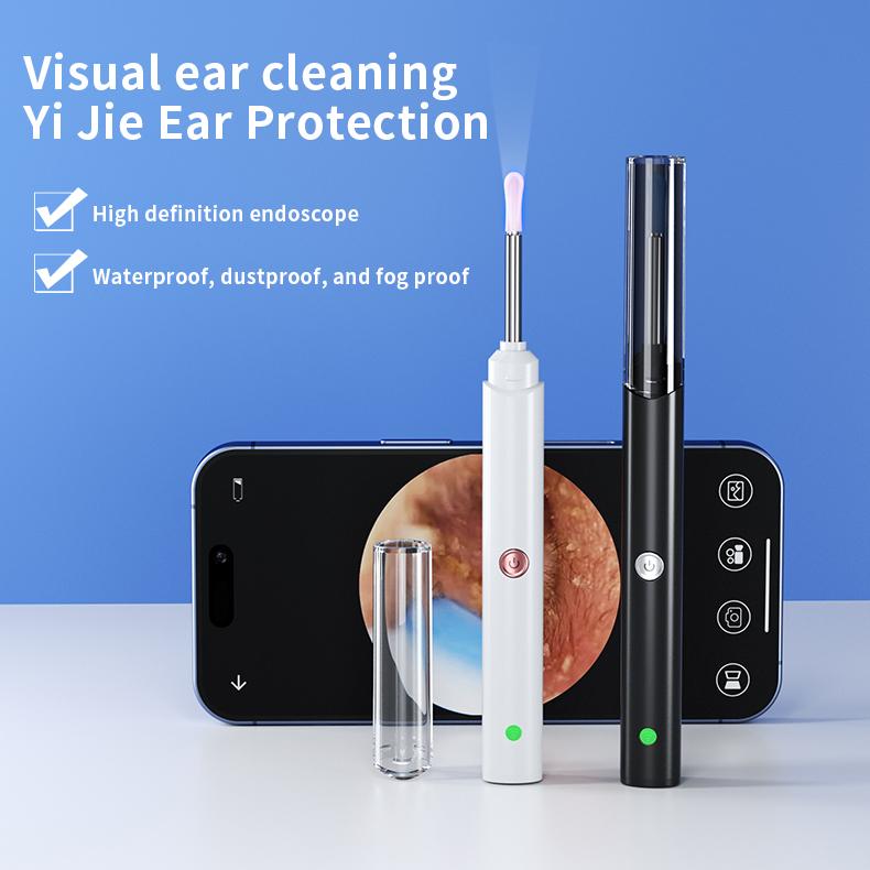 Portable Ear Cleaning Kit with LED Lights, Waterproof Visual Ear Scoop for Adults & Kids, Wi-Fi Enabled