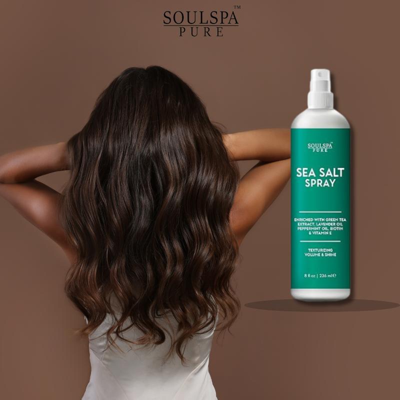 SOULSPA PURE Sea Salt Spray for Hair Men & Women Gel Haircare Lavender Nourishing