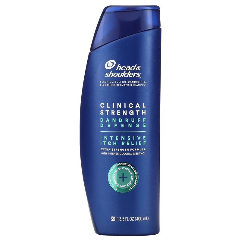 Head & Shoulders Clinical Strength,  Dandruff Defense  Shampoo, Intensive Itch Relief, 13.5 fl oz (400 ml)