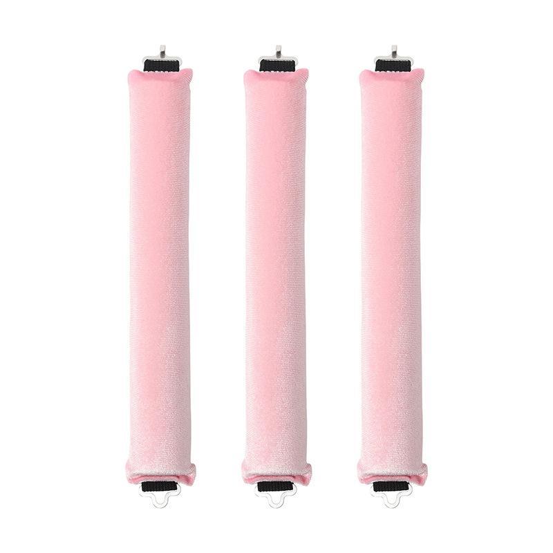 Overnight Blowout 3 Rods Heatless Hair Curler to Sleep in Satin Heatless Curls No Heat Hair Rollers for Short Hair Blowout Look Long Hair Styling Tools Christmas Gift(Pink) Heatless Hair