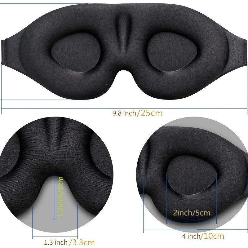 Summer Travel 3D Memory Foam Sleep Eye Mask, Rebound Sleep Eye Mask for Men & Women, Soft Comfortable Sleeping Eye Mask, Christmas Gift