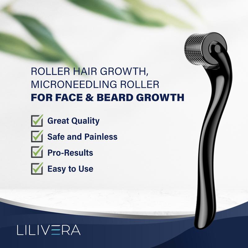 Lilivera 5% Minoxidil for Men and Women kit, Hair Growth Serum with tool- with Biotin - Topical Serum for Scalp Hair Loss Thinning or Longer Hair Care