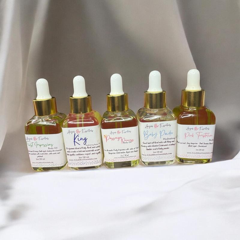 1 ounce Sample Size body oils for dry skin