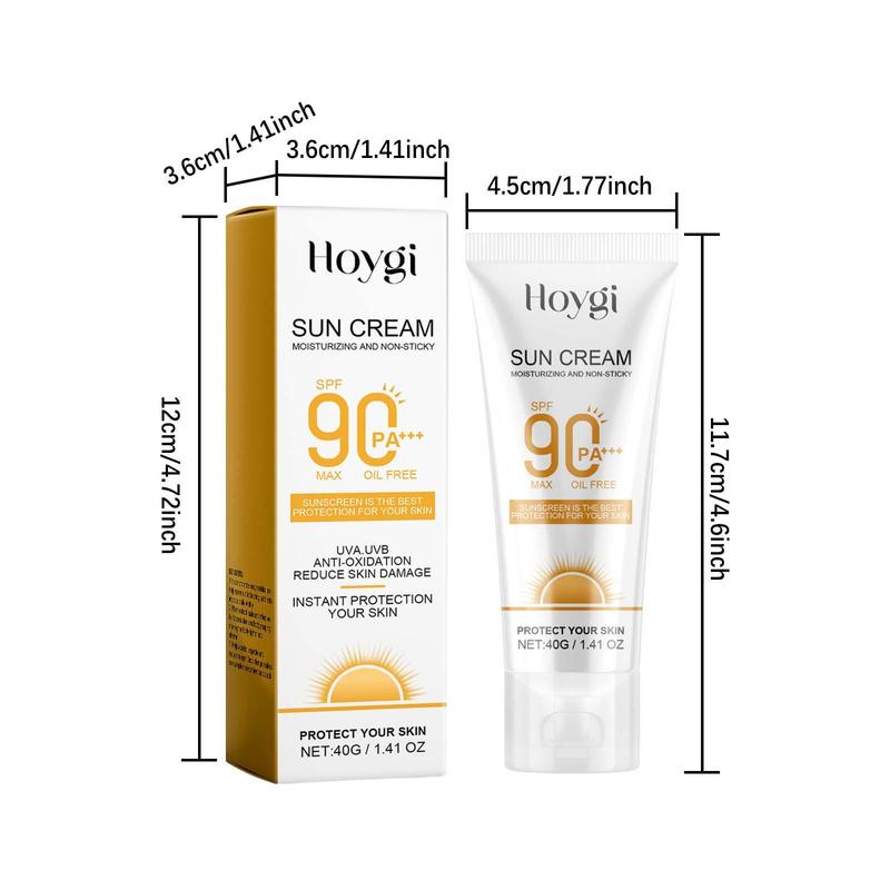 Sunscreen Cream, 2 Counts set Moisturizing Sunscreen, Sunscreen with Orange Packaging, Hydrating Sunscreen, Long Lasting Sunscreen, Skin Care Product for Men & Women