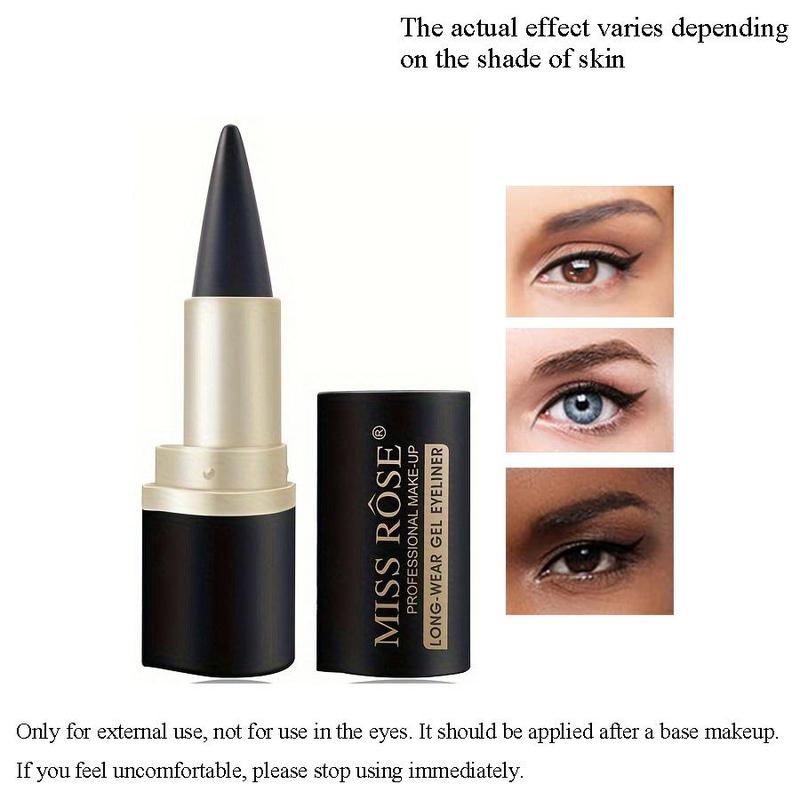 Lightly Gel Eyeliner, 2 Counts set Quick Drying Eyeliner, Easy To Apply for Eye Makeup, Professional Daily Makeup Accessories, The Effect Varies According To Skin Tone, Need To Set Makeup To Prevent Smudge, Christmas Gift