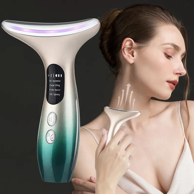 Rechargeable Facial and Neck Massager, Professional Neck Skin Lifting Massager, Face Massage Tool