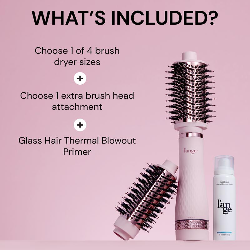 NEW! L’ange It's Giving Body Starter Pack - Multi-Volume Series Blow Dryer Brush, 43mm Interchangeable Brush Attachment, Glass Hair Heat Protectant 5oz