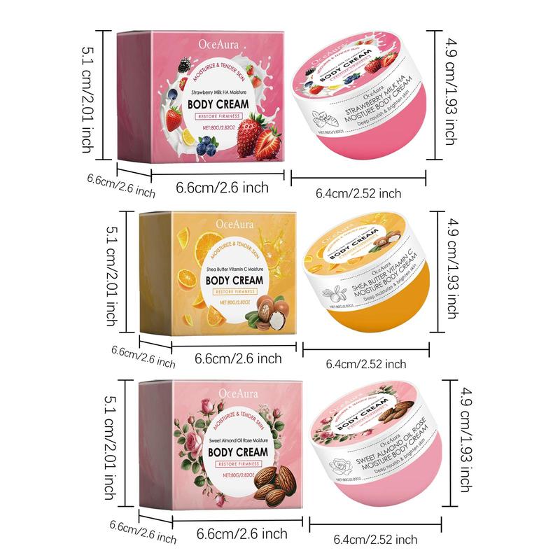 Deep Nourishing Body Cream, 1 Box 3 Boxes Moisturizing Body Cream, Hydrating Body Care Cream, Body Massage Cream, Skin Care Product for Women & Girls