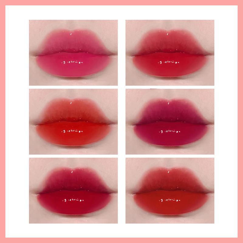 6 Colors Lip Tint Stain Mini Liquid Lipstick, Lip Gloss Moisturizing Natural, Multi-Use Lip and Cheek Tint, Non-Stick Cup, Lightweight, High Pigment Color and Instant Shine, Cheeky, Long-Lasting, Vivid Color Makeup