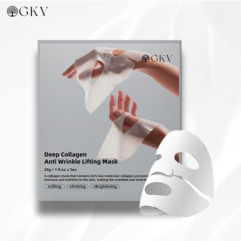 GKV-Deep Collagen Energy Mask | Night Sleep Collagen Mask 5pcsSkincare Hydrate Skin Repair ComfortRejuvenating Hyaluronic Hyaluronic Acid