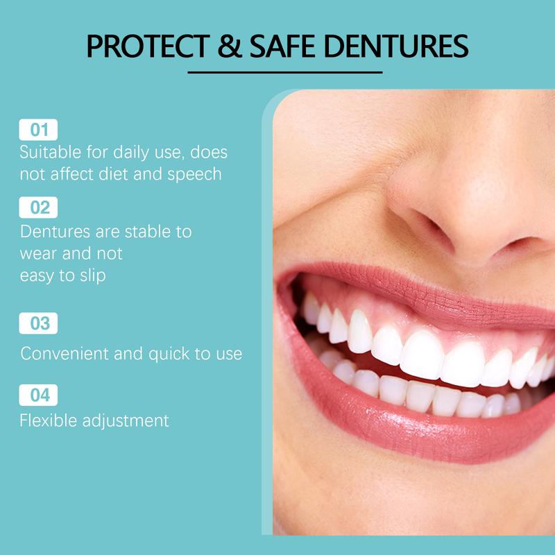 Temporary Teeth Perfect Cover,Adjustable Snap On,Moldable False Teeth for Beautiful Smile,Nature and Comfortable