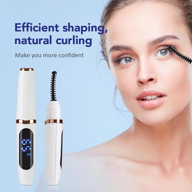 Electric Eyelash Curler, Portable Rechargeable Digital Eyelash Beauty Instrument, Professional Eye Makeup Tool for Women