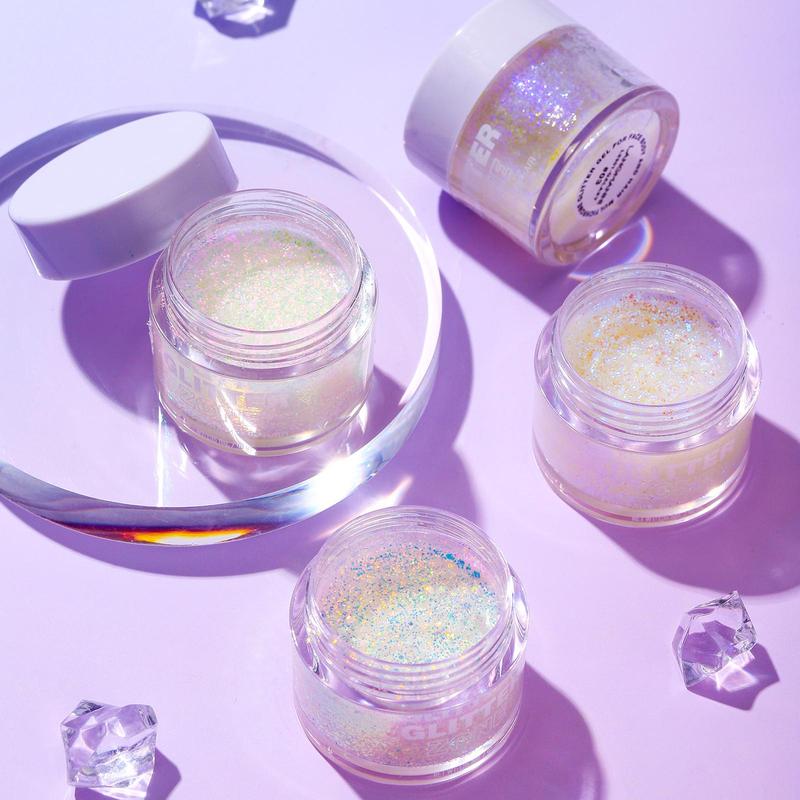 Glitter Gel Liquid Eyeshadow, Multi-purpose Liquid Eyeshadow for Face & Body, Hair Glitter Styling Gel, Cosmetic Product