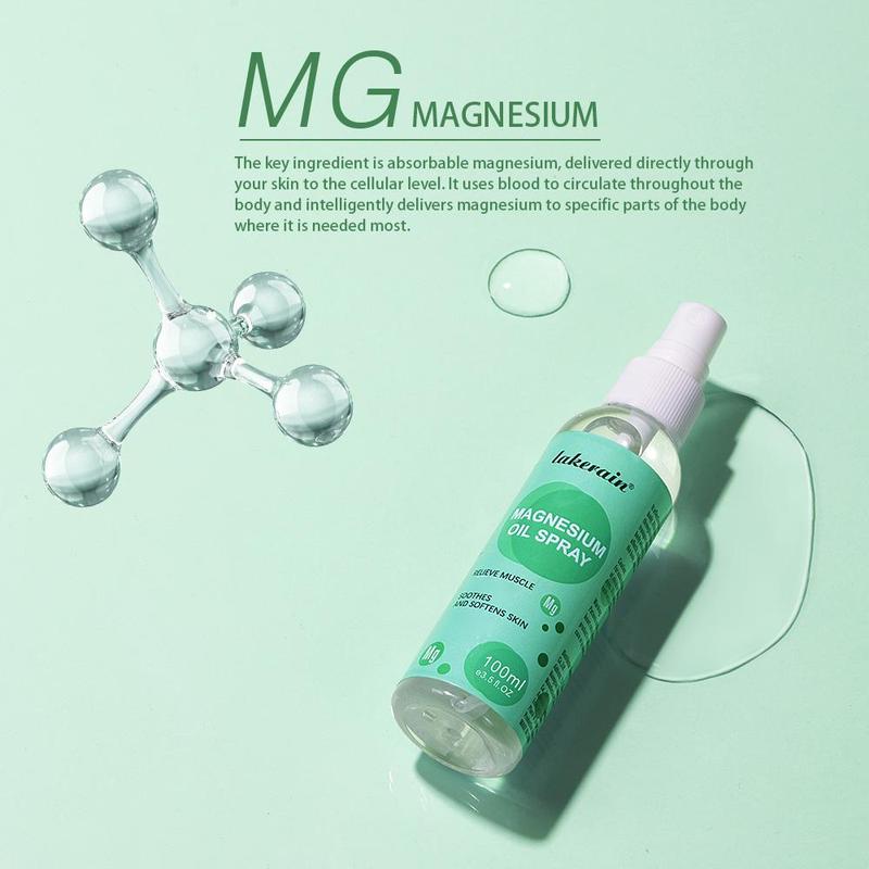 Magnesium Oil Spray, 2 Counts set Moisturizing Body Massage Oil, Body Care Oil for Muscle Relaxation, Skin Care Kit