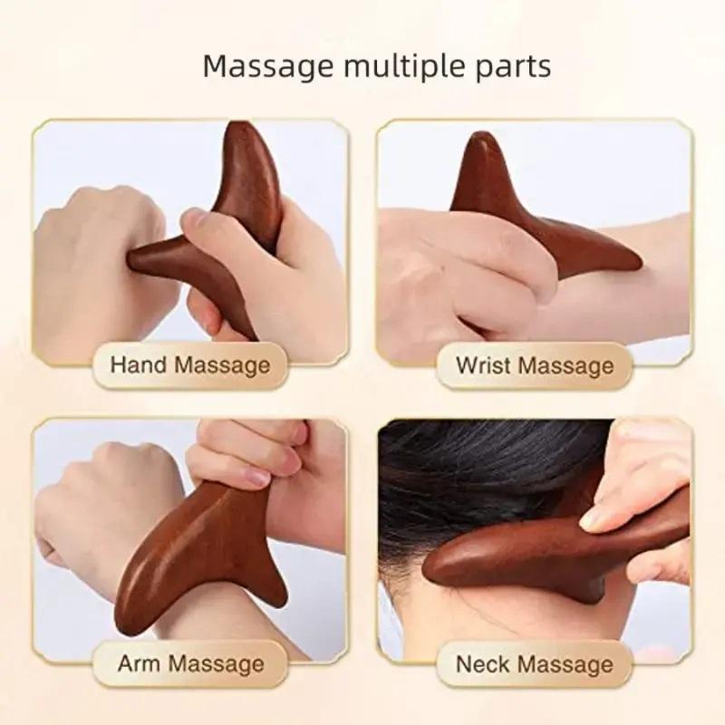 Wooden Wing Shaped Manual Massage Tool, 1 Count Portable Handheld Body Massager, Manual Massage Tool for Home Spa Experience