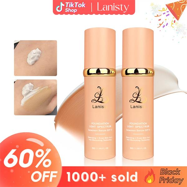 Lanisty  Foundation 4 in 1-Light Spectrum for Flawless Makeup Foundation  Sunscreen Spf50+   Oil Control Moisturizing Hydrating Clear Color