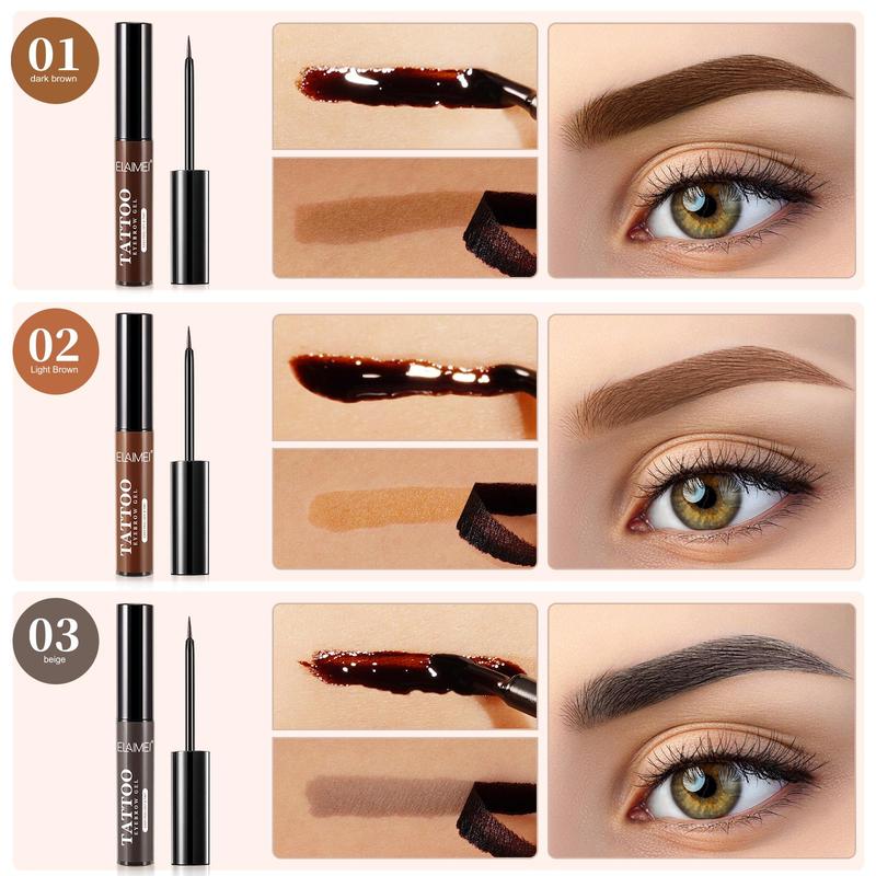 Eyebrow Tattoo Gel, 1 Set Easy To Operate Eyebrow Gel with Eyebrow Stencils, Accurately Outline A Variety Of Eyebrow Shapes, Easy To Remove Makeup