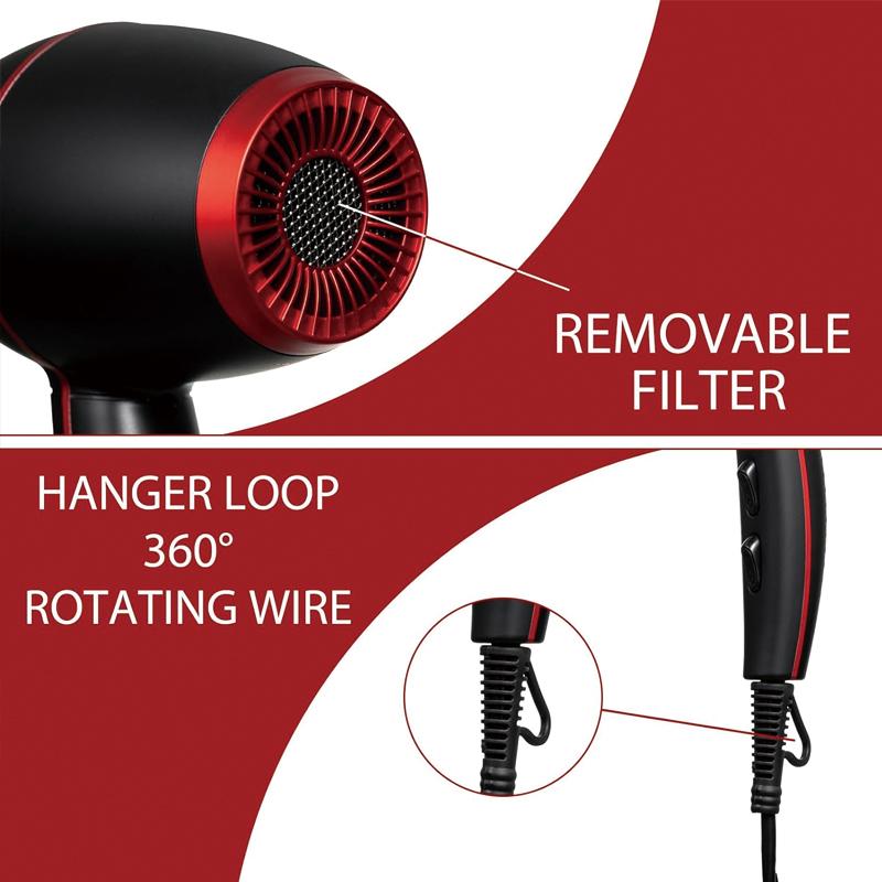 Hair Dryer Kit with Ionic Technology for Women and Men - Lightweight, Low Noise, and Perfect Blow Dry Results Every Time